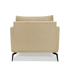 Poltrona Decorativa Elba Linho Dourado - Loja Sheep