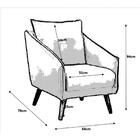 Poltrona Decorativa Elea Suede Deluxe Azul - Flash Sonho