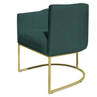 Poltrona Decorativa Elisa Suede Base De Ferro Dourado - Palla