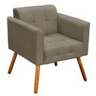 Poltrona Decorativa Elisa Suede Marrom Rato Pés Palito – D'ro