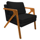 Poltrona Decorativa Elizabeth E01 Base  Madeira Corano - Amar