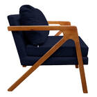 Poltrona Decorativa Elizabeth E01 Base  Madeira Corano - Doce