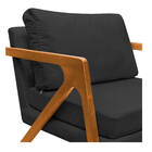 Poltrona Decorativa Elizabeth E01 Base  Madeira Linho - Doce