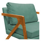 Poltrona Decorativa Elizabeth E01 Base  Madeira Linho - Doce