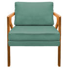 Poltrona Decorativa Elizabeth E01 Base  Madeira Linho - Doce