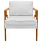 Poltrona Decorativa Elizabeth E01 Base  Madeira Suede - Doce