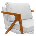 Poltrona Decorativa Elizabeth E01 Base  Madeira Suede - Doce