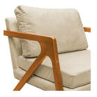 Poltrona Decorativa Elizabeth E01 Base  Madeira Suede - Doce