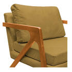 Poltrona Decorativa Elizabeth E01 Base  Madeira Suede - Doce