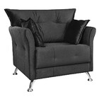 Poltrona Decorativa Elizabeth Veludo Preto Turkay Black - Spe