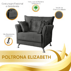 Poltrona Decorativa Elizabeth Veludo Turkay Star Confort