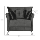 Poltrona Decorativa Elizabeth Veludo Turkay Star Confort