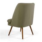 Poltrona Decorativa Em Algodão Caramelo Com Pé Palito Áquila