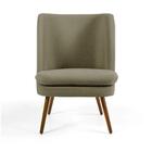 Poltrona Decorativa Em Algodão Caramelo Com Pé Palito Áquila