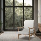 Poltrona Decorativa Em Algodão Jangada Madeira/cinza