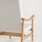 Poltrona Decorativa Em Algodão Jangada Madeira/cinza