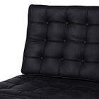 Poltrona Decorativa Em Couro Sintético Barcelona Preto