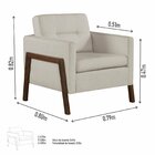 Poltrona Decorativa Em Poliéster Citta Bege