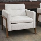 Poltrona Decorativa Em Poliéster Citta Bege