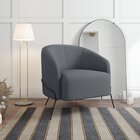 Poltrona Decorativa Em Veludo Céu Yescasa Grafite