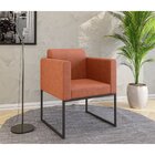 Poltrona Decorativa Em Veludo Com Pés Em Aço Ana Espresso Móv