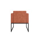 Poltrona Decorativa Em Veludo Com Pés Em Aço Ana Espresso Móv