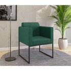 Poltrona Decorativa Em Veludo Com Pés Em Aço Ana Espresso Móv