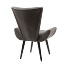 Poltrona Decorativa Emilia Pé Palito Em Suede - Grafite