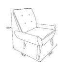 Poltrona Decorativa Emilia Plus Pé Palito Em Suede - Azul