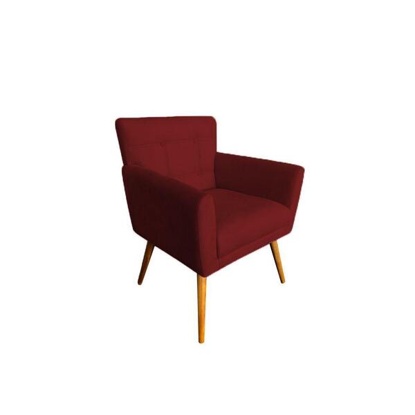 Poltrona Decorativa Emillia Suede Marsala