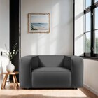 Poltrona Decorativa Escritório Orgânico Cecília Linho - Amare