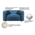 Poltrona Decorativa Escritório Orgânico Cecília Linho - Amare