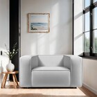 Poltrona Decorativa Escritório Orgânico Cecília Linho - Amare