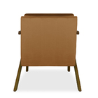 Poltrona Decorativa Estela Larhome Veludo Suede Terra Cota