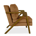 Poltrona Decorativa Estela Larhome Veludo Suede Terra Cota