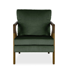 Poltrona Decorativa Estela Larhome Veludo Suede Verde Militar