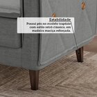 Poltrona Decorativa Estofada Com Pés Em Madeira Maciça Sololá