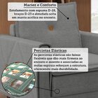 Poltrona Decorativa Estofada Com Pés Em Madeira Maciça Sololá