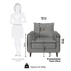 Poltrona Decorativa Estofada Com Pés Em Madeira Maciça Sololá