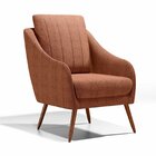 Poltrona Decorativa Estofada Com Pés Palito Monserrat Espress