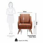 Poltrona Decorativa Estofada Com Pés Palito Monserrat Espress