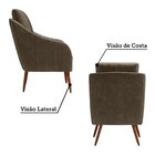 Poltrona Decorativa Estofada Com Pés Palito Monserrat Espress