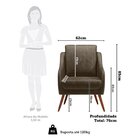 Poltrona Decorativa Estofada Com Pés Palito Monserrat Espress