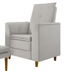 Poltrona Decorativa Estofada Confortável Sala Atenas Linho Ci