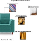 Poltrona Decorativa Estofada Confortável Sala Atenas Suede Az