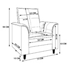 Poltrona Decorativa Estofada Confortável Sala Atenas Suede Ro