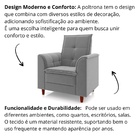 Poltrona Decorativa Estofada Confortável Sala Atenas Veludo C