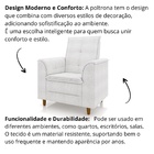 Poltrona Decorativa Estofada Confortável Sala Isis Bouclê Off