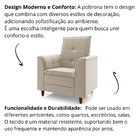 Poltrona Decorativa Estofada Confortável Sala Isis Veludo Bege