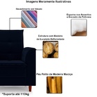 Poltrona Decorativa Estofada Confortável Sala Miley Veludo Az